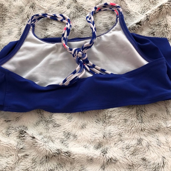 Blue Razor Back Bathing Suit Top - Picture 2 of 2